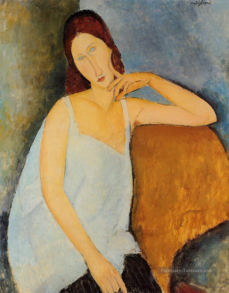 portrait de jeanne hebuterne 1918 1 Amedeo Modigliani Peintures à l'huile